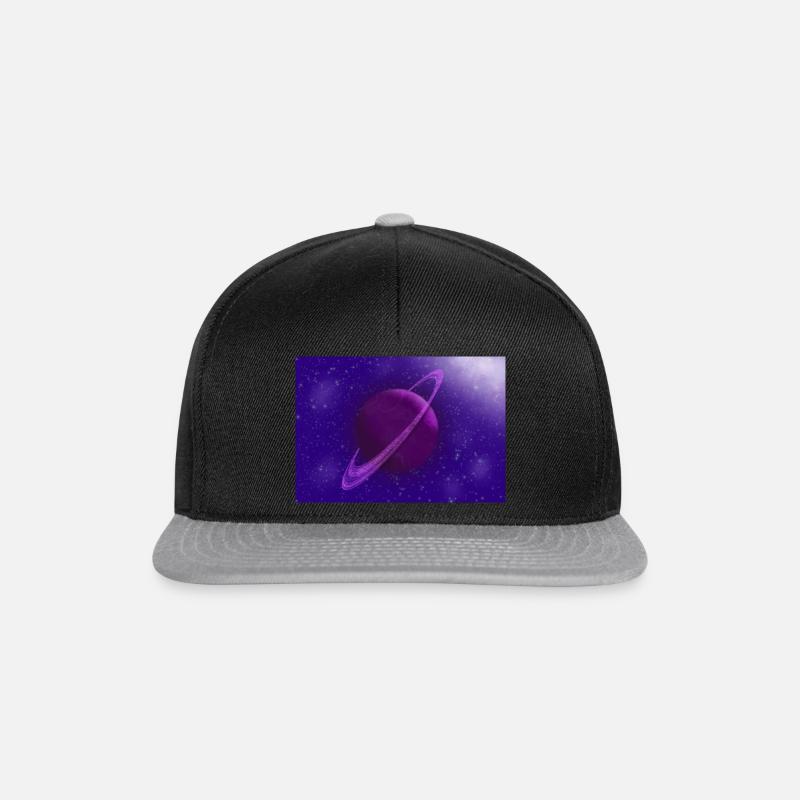 Planet Lila - Snapback Cap - Schwarz/Grau