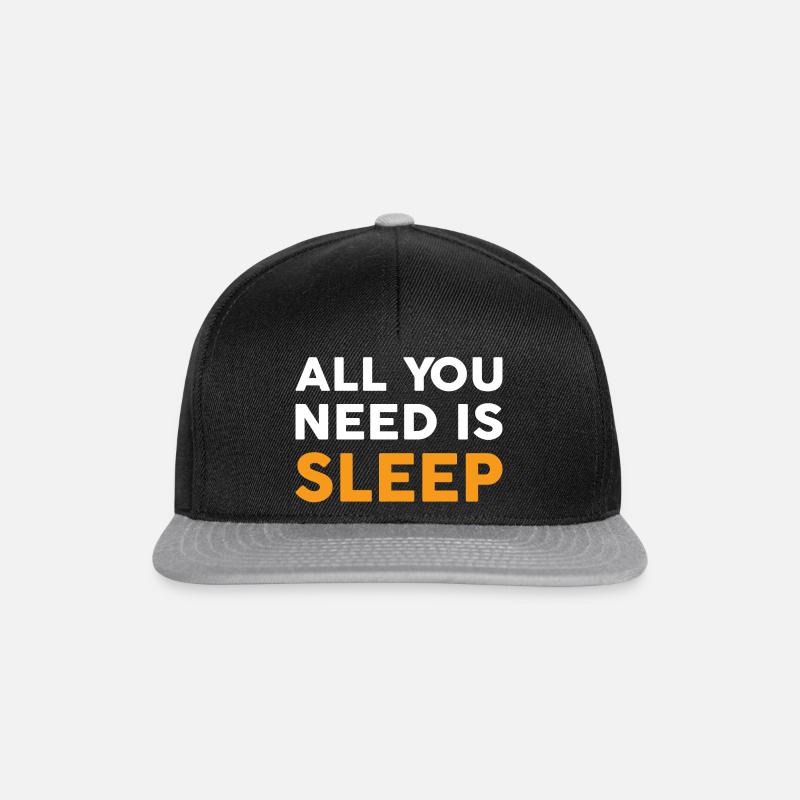 All you need is Sleep - Snapback Cap - Schwarz/Grau