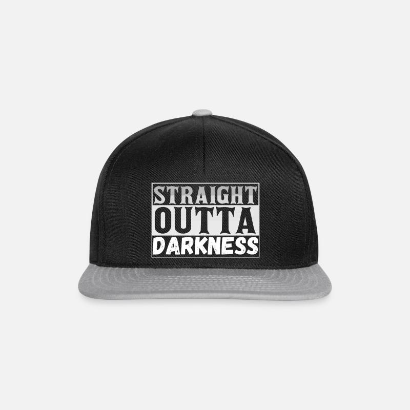 Straight Outta Darkness Design - Snapback Cap - black/grey