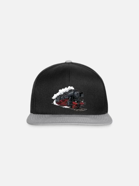 Dampf-Lokomotive 52 8154 - Snapback Cap - Schwarz/Grau