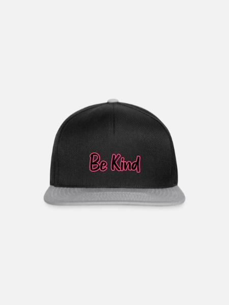 be kind - Snapback Cap - Schwarz/Grau