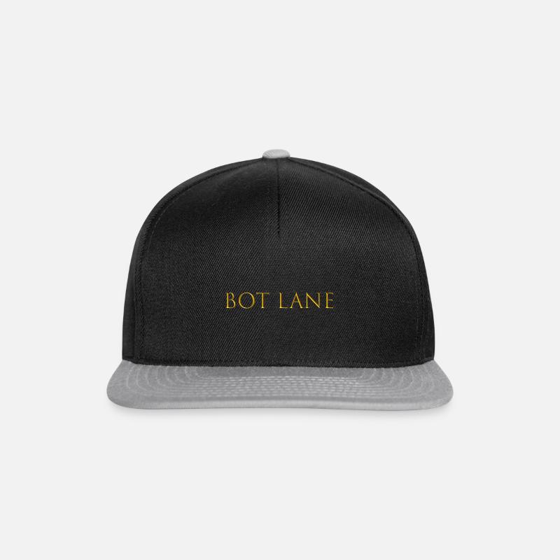 MOBA Bot Lane Rolle - Snapback Cap - Schwarz/Grau