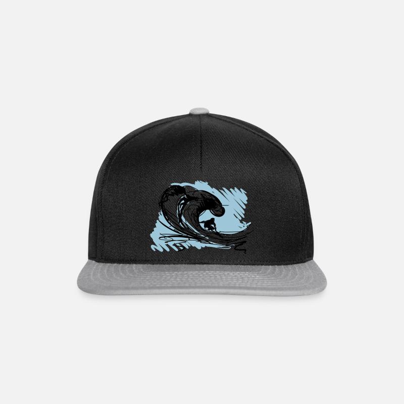 Baril de surf - Casquette snapback - noir/gris