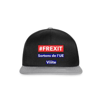 frexit sortons de l'UE - Casquette snapback - noir/gris - Devant