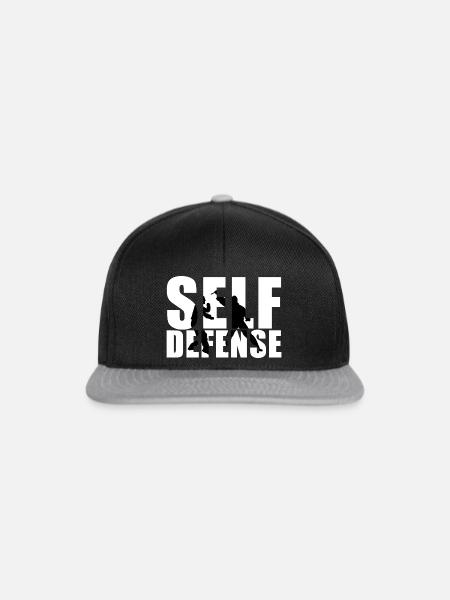 Selbstverteidigung Hobby im Namen - Snapback Cap - Schwarz/Grau