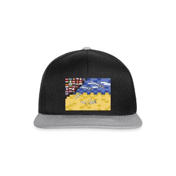 Ukrainian Flag Protecting Europe - Snapback Cap - Schwarz/Grau - Vorne
