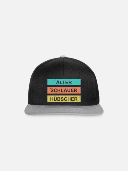 Älter schlauer hübscher - Snapback Cap - Schwarz/Grau