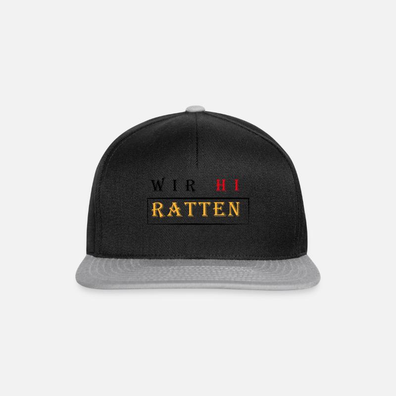 hi ratten - Snapback Cap - Schwarz/Grau