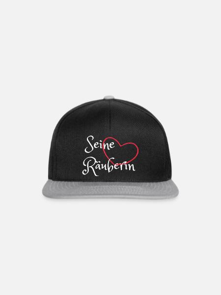 Seine Räuberin - Snapback Cap - Schwarz/Grau