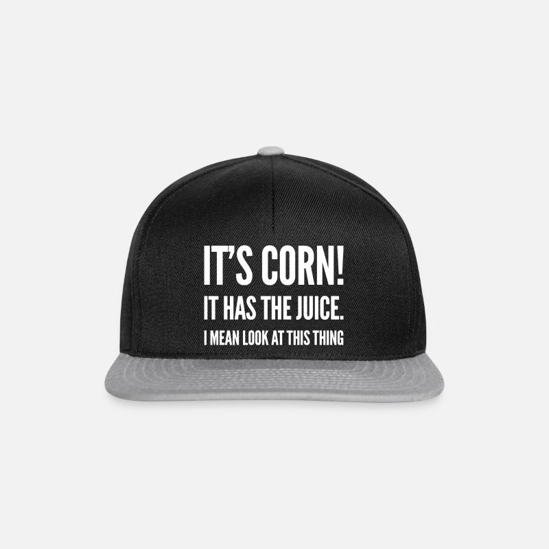 Its corn - Snapback Cap - black/grey