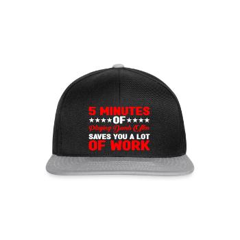 5 Minutes Of Playing Dumb Often Saves Work 3 - Snapback Cap - black/grey - Front