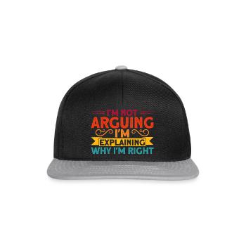 Black Humor Sarcasm Irony Gift - Snapback Cap - black/grey - Front