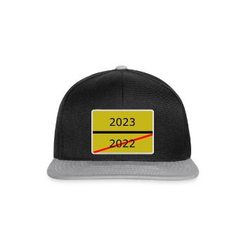 Silvester 2022/2023 - Snapback Cap - Schwarz/Grau - Vorne
