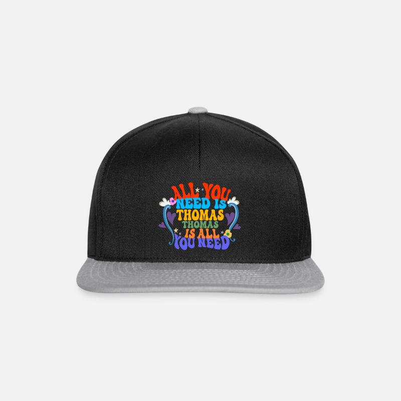 Thomas - Casquette snapback - noir/gris