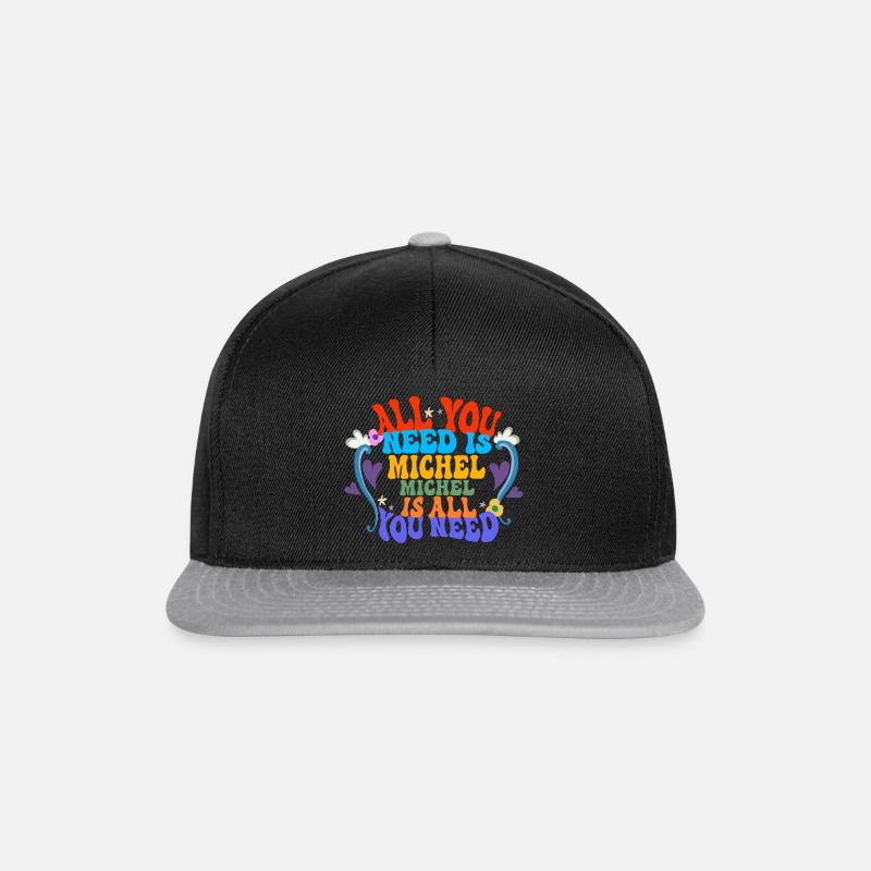 Michel - Casquette snapback - noir/gris