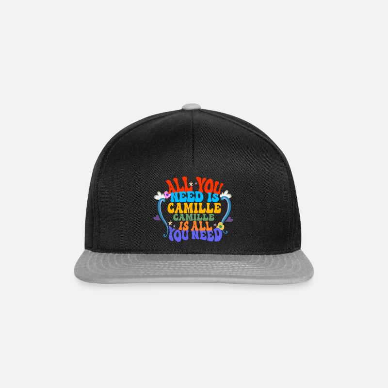 Camille - Casquette snapback - noir/gris