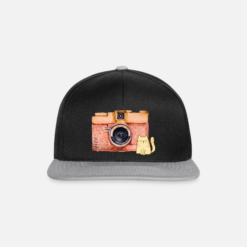 Give me a smile - Snapback Cap - Schwarz/Grau