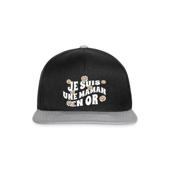 Meilleur cadeau maman original fête des mères - Casquette snapback - noir/gris - Devant