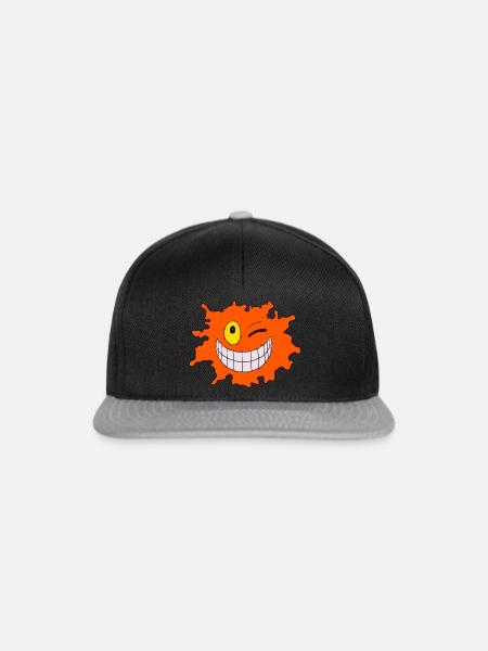 Splash Orange - Snapback Cap - Schwarz/Grau