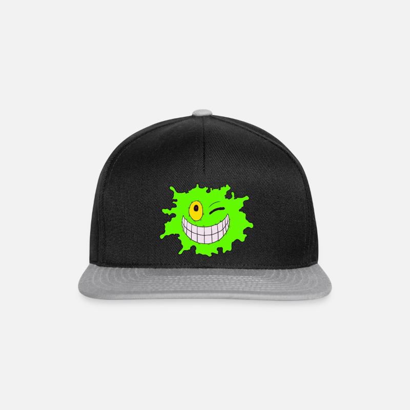 Éclaboussure verte - Casquette snapback - noir/gris