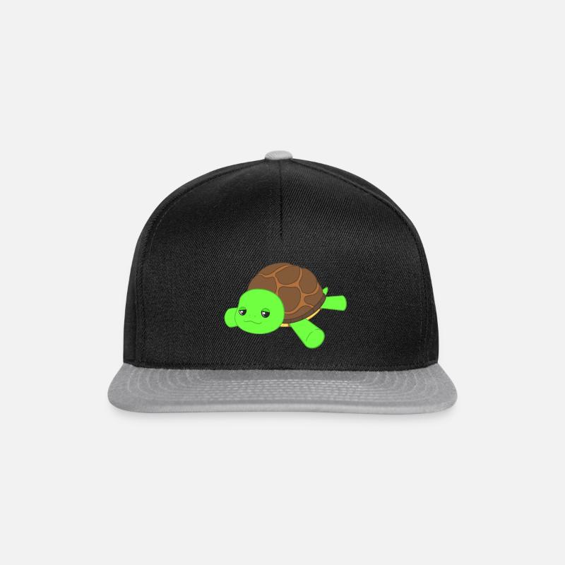 Müde Schildkröte - Snapback Cap - Schwarz/Grau