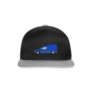 Camionnette française bleue - Casquette snapback - noir/gris - Devant