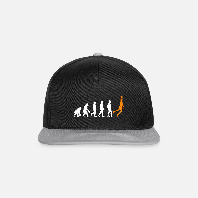 Cadeau de joueur de basket-ball Evolution - Casquette snapback - noir/gris