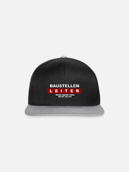 Baustellen Leiter - Snapback Cap - Schwarz/Grau