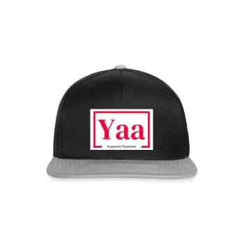 Yaa - Snapback Cap - Schwarz/Grau - Vorne