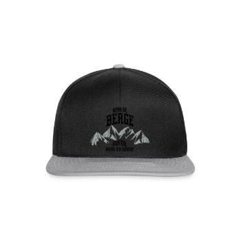 Berge rufen - Snapback Cap - Schwarz/Grau - Vorne