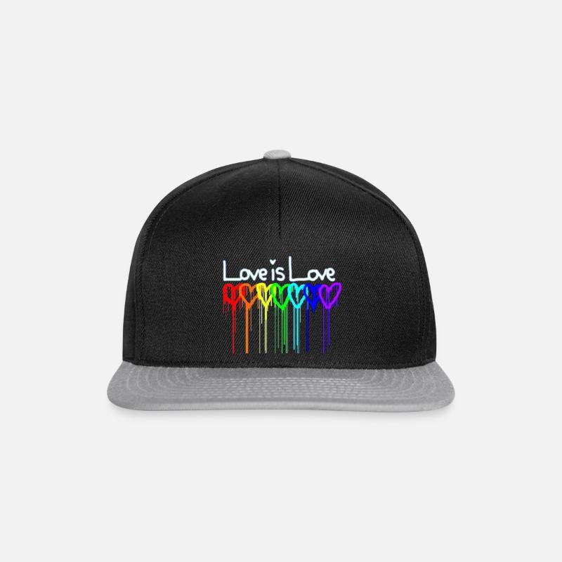 love is love - Snapback Cap - Schwarz/Grau