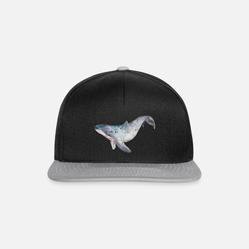 Whale - Snapback Cap - Schwarz/Grau