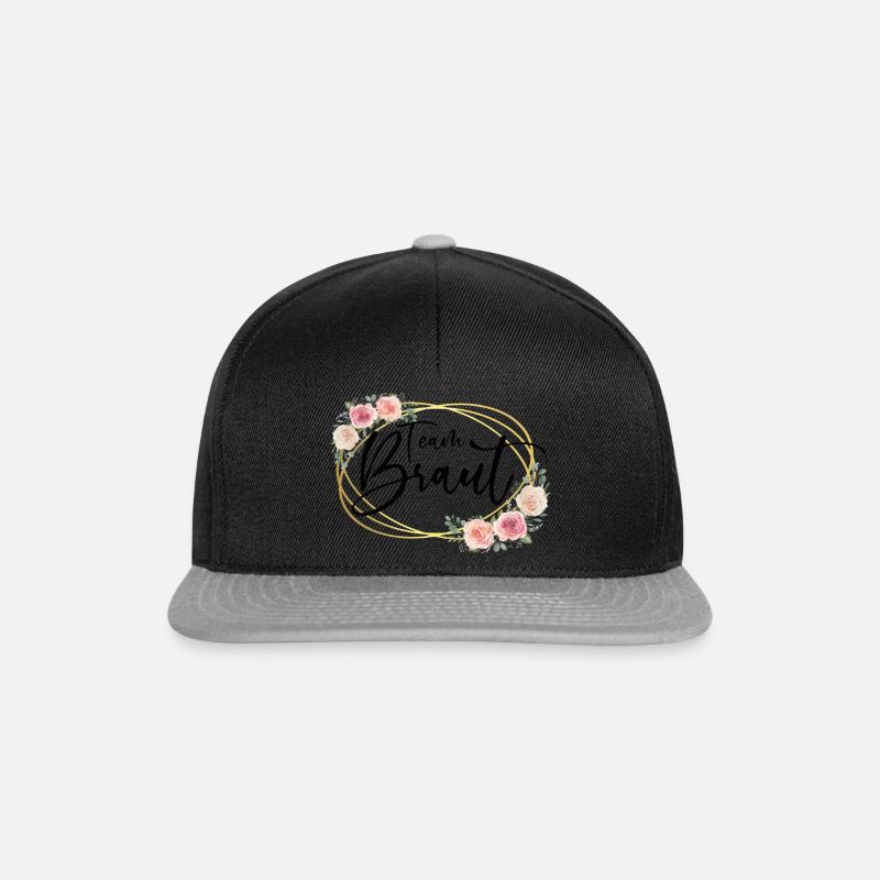 Team Braut - Snapback Cap - Schwarz/Grau