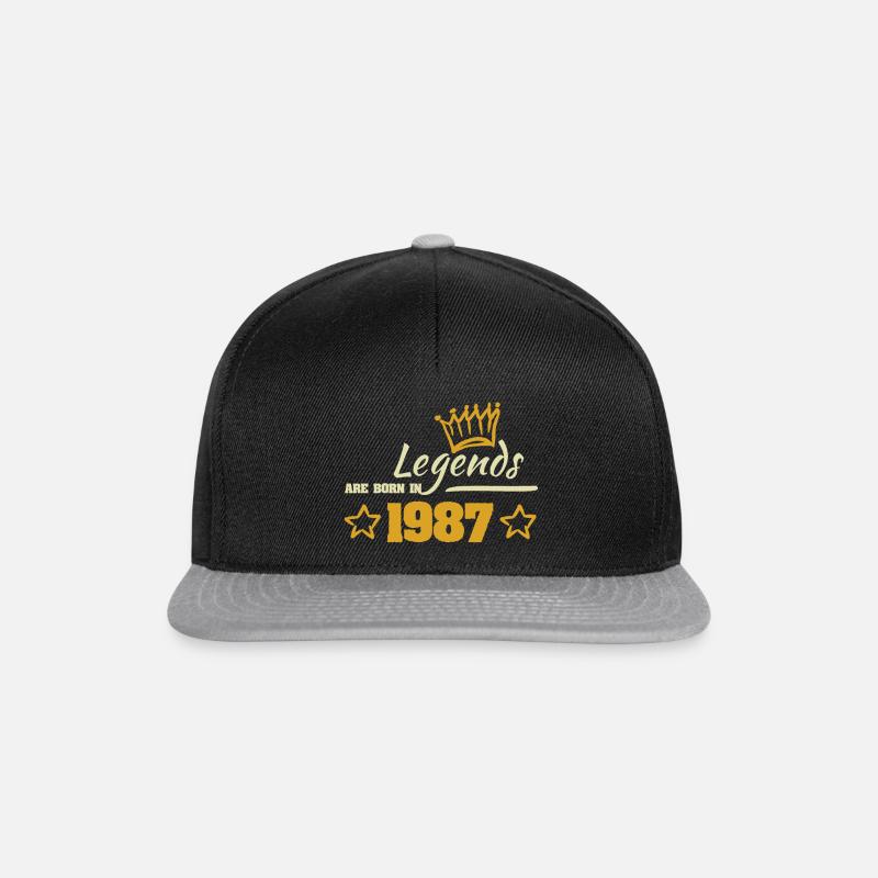 1987 - Casquette snapback - noir/gris