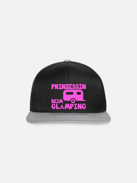 Glamping Prinzessin - Snapback Cap - Schwarz/Grau