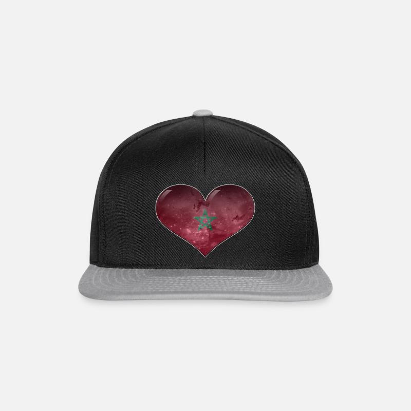 Moroccan heart - Snapback Cap - black/grey