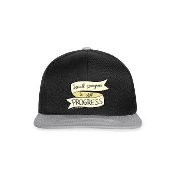 Small progress is PROGRESS - Snapback Cap - black/grey - Front