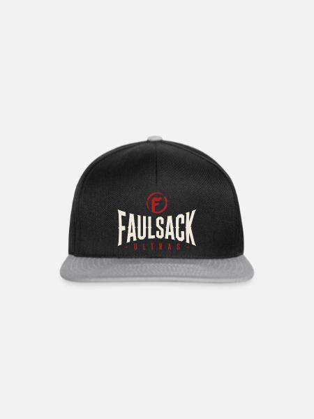 Faulsack ultras (white) - Snapback Cap - Schwarz/Grau