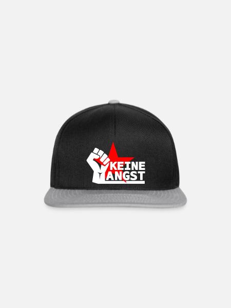 Widerstand - Keine Angst - Snapback Cap - Schwarz/Grau
