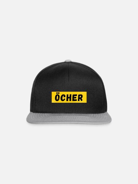 Öcher - Aachener Platt - Öcher Mädchen, Öcher Jung - Snapback Cap - Schwarz/Grau