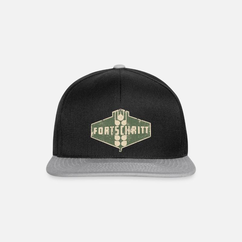 IFA FORTSCHRITT - Retro Logo Ostalgie LPG - Snapback Cap - Schwarz/Grau