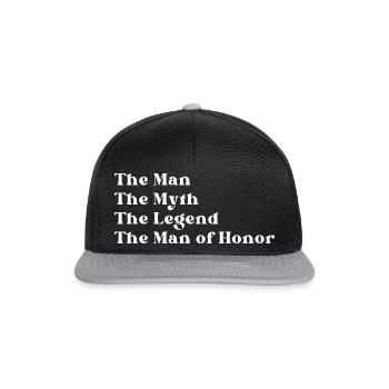 L’homme Le mythe La légende L’homme d’honneur - Casquette snapback - noir/gris - Devant