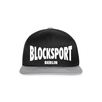 BLOCKSPORT BERLIN Ultras Hooligans Fussball - Snapback Cap - Schwarz/Grau - Vorne