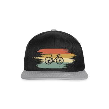 Bicycle Retro Vintage Cycling - Snapback Cap - black/grey - Front