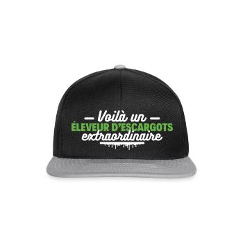 Voilà un éleveur d'escargots extraordinaire - Casquette snapback - noir/gris - Devant