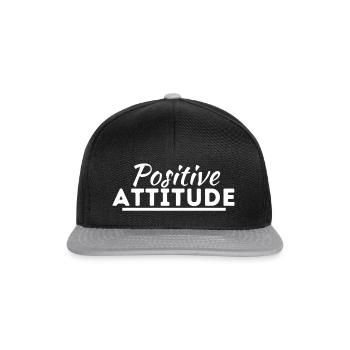 Positive attitude. cadeau optimiste joie - Casquette snapback - noir/gris - Devant