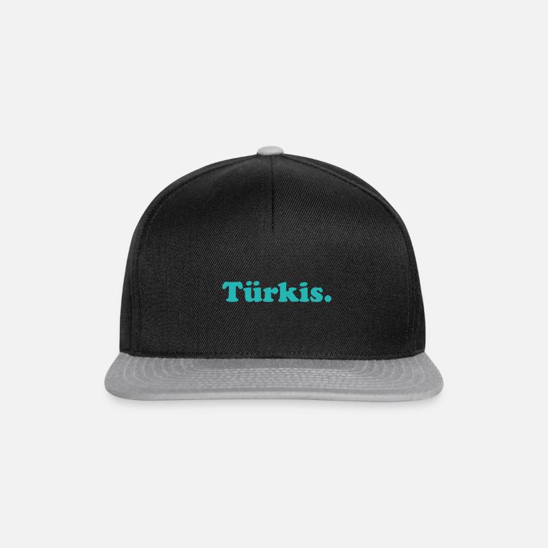 turquoise - Casquette snapback - noir/gris