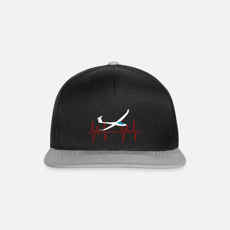 heartbeat glider glider gliding - Snapback Cap - black/grey