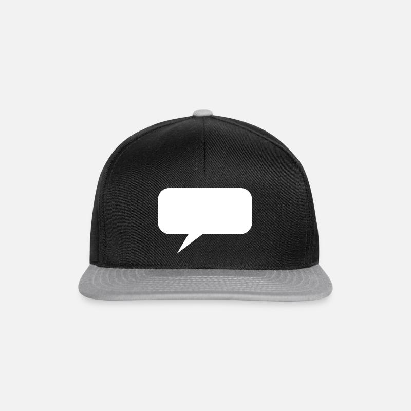 Sprechblase weiss WhatsApp Messenger Vorlage - Snapback Cap - Schwarz/Grau