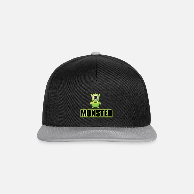 MONSTER - Snapback Cap - Schwarz/Grau